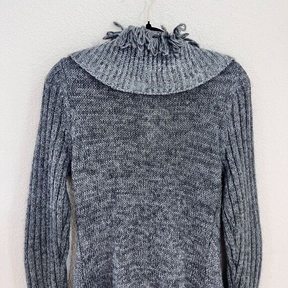 Flora Paris Long Cardigan Wool Mohair Blend Winter Sweater Sz M - Picture 5 of 12